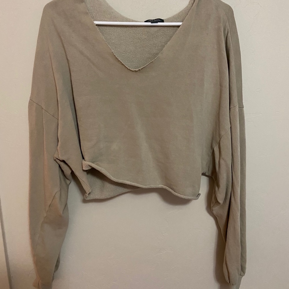 Cropped Beige Sweater